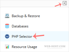 Plesk-CL-PHP-Selector-menu.gif